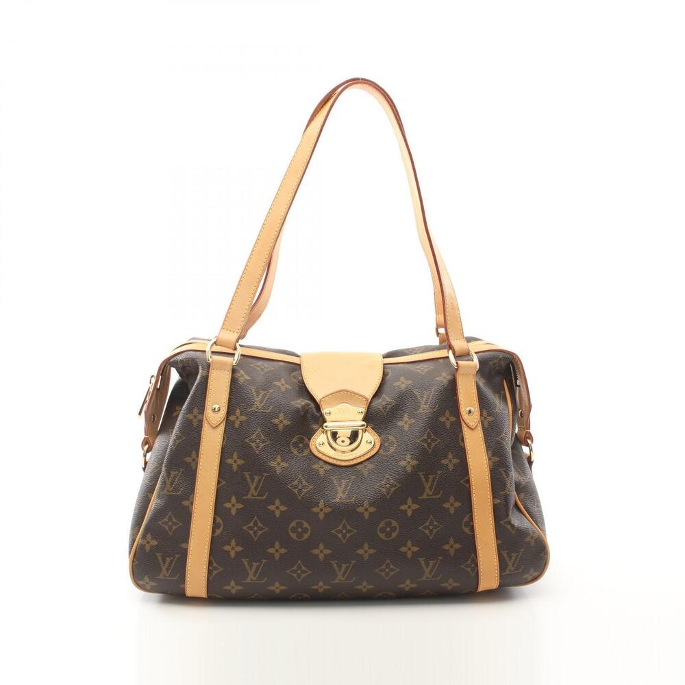 Louis Vuitton Stresa Shoulder Bag Canvas Leather Monogram Brown